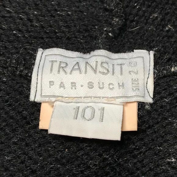 Vintage 90s Grunge Charcoal Full Length Wool Sweater Cardigan Jacket / Sz: 2 - Picture 8 of 8